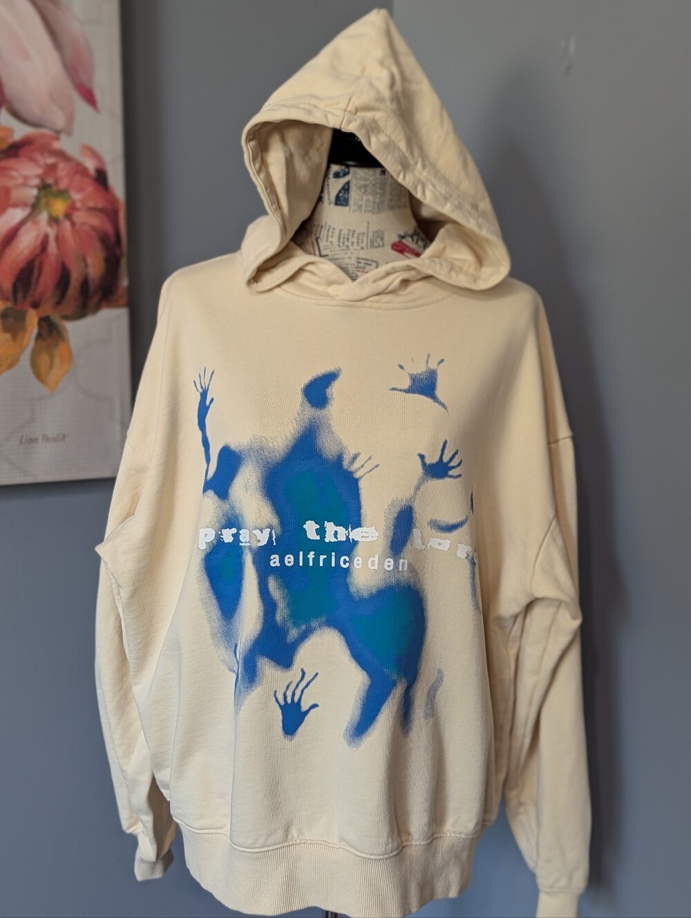 Aelfric Eden Pray The Lord Cream Hoodie